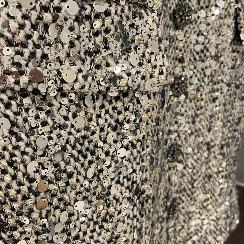 NWOT Stunning Antonio Melani sequin tweed vest / minidress. Fits M. - Picture 4 of 6